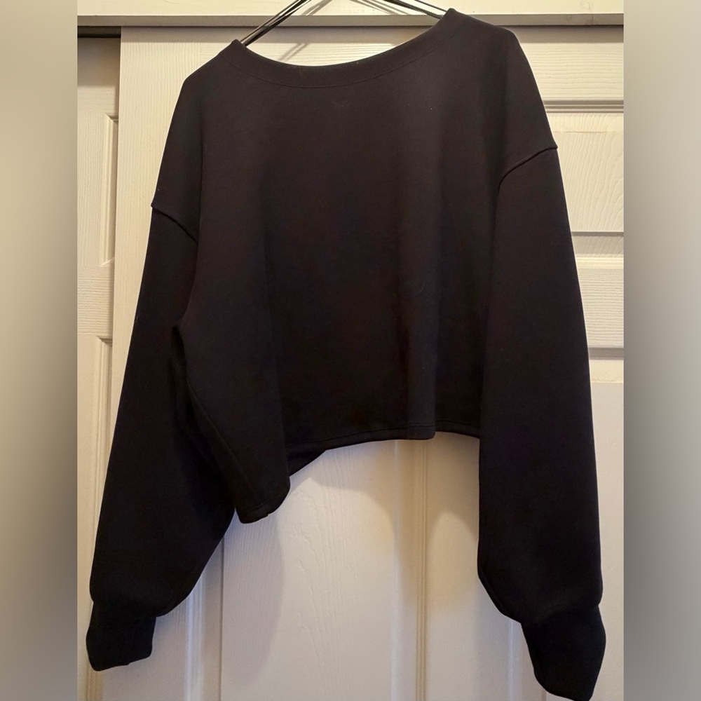 lululemon athletica Black Cropped Hoodie